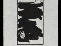 Des ombres dont le manteau se confondent avec la pierre (Purgatoire, Chant XIII, Gravure sur bois, 1990)