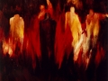 Et mon ombre faisait paraître la flamme plus rouge (Purgatoire, Chant XXVI, Huile sur toile, 1990, Collection privée)